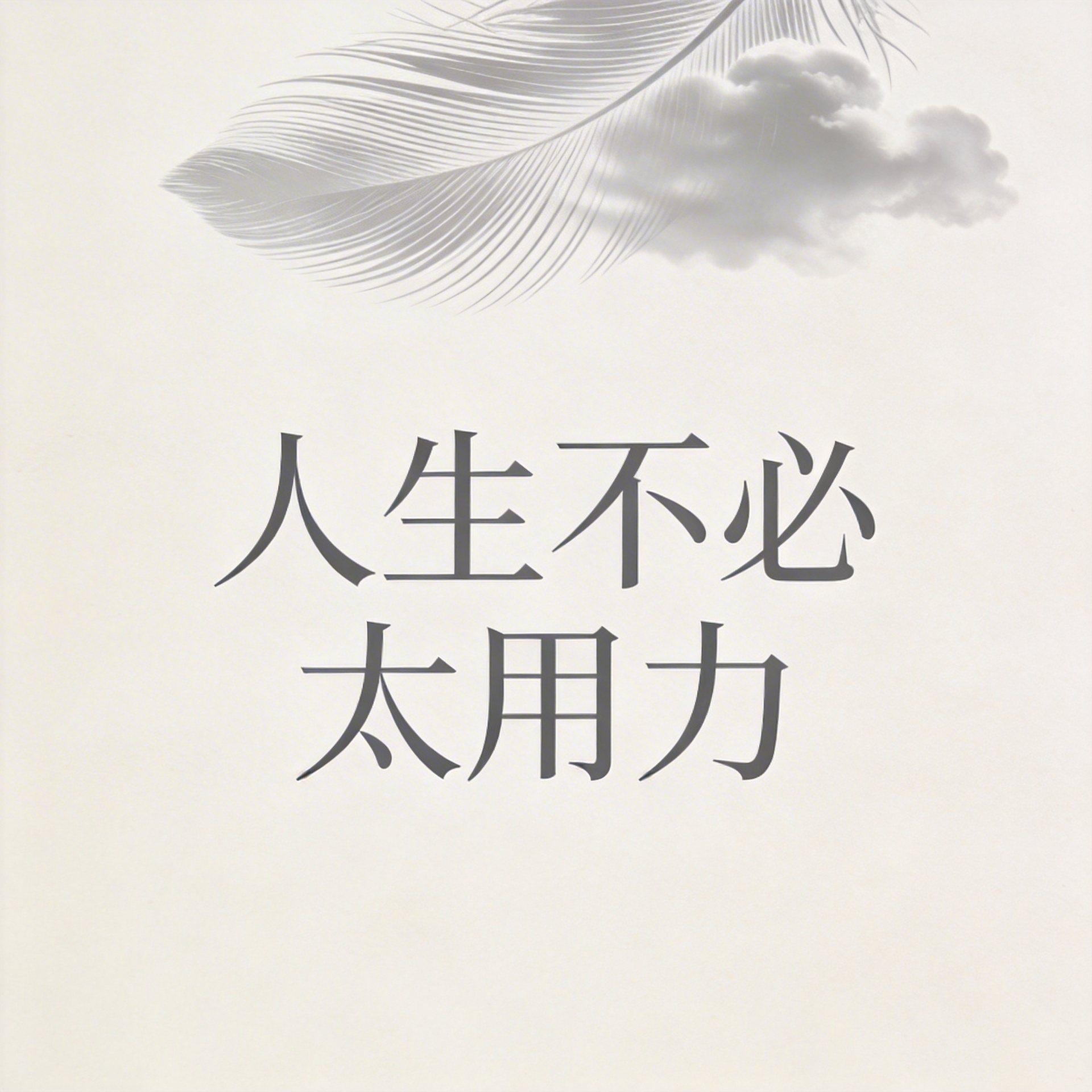 人生不必太用力封面